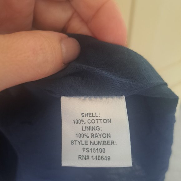 Frock Shop Dark Blue Red Floral Sleeveless Midi Dress Sz L fits more like Med - Picture 5 of 6